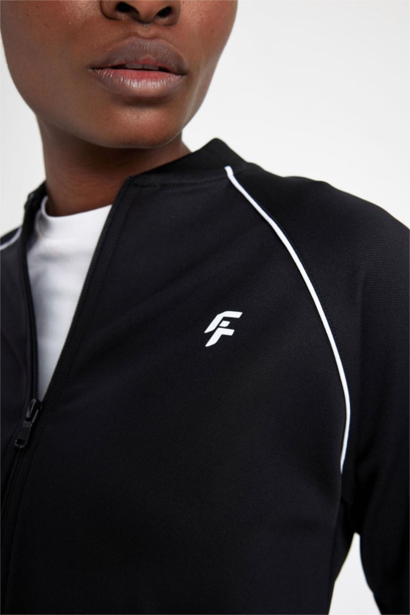 FEMME Noir Sweatshirt Coupe Standard à Double Poche de DeFactofit