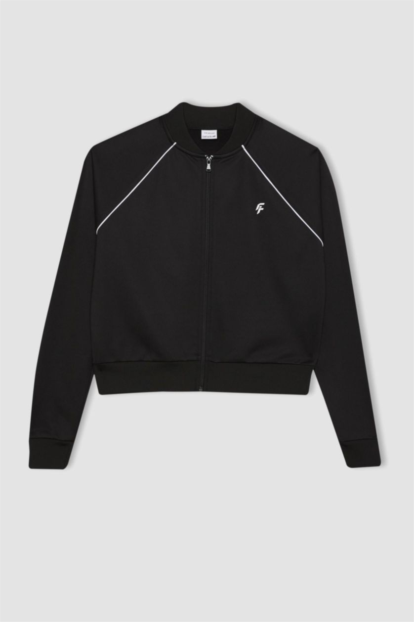 FEMME Noir Sweatshirt Coupe Standard à Double Poche de DeFactofit