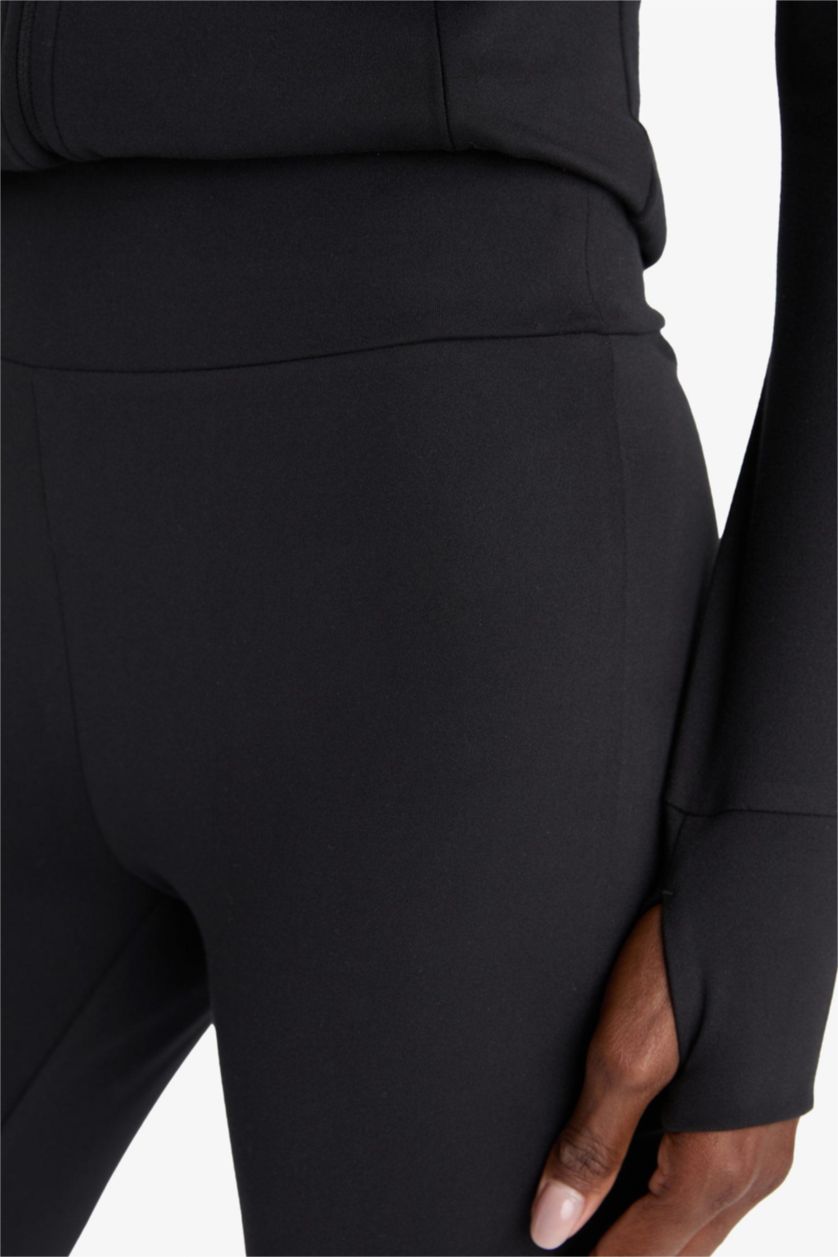 Woman Black DeFactoFit Flare Fit Standard Length Flared Sports Sweatpants