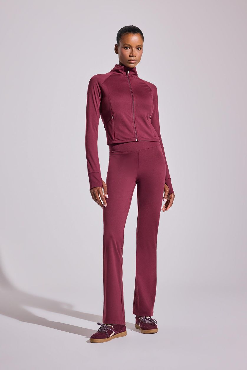 WOMAN Bordeaux DeFactoFit Flare Fit Regular Length Sports Trousers