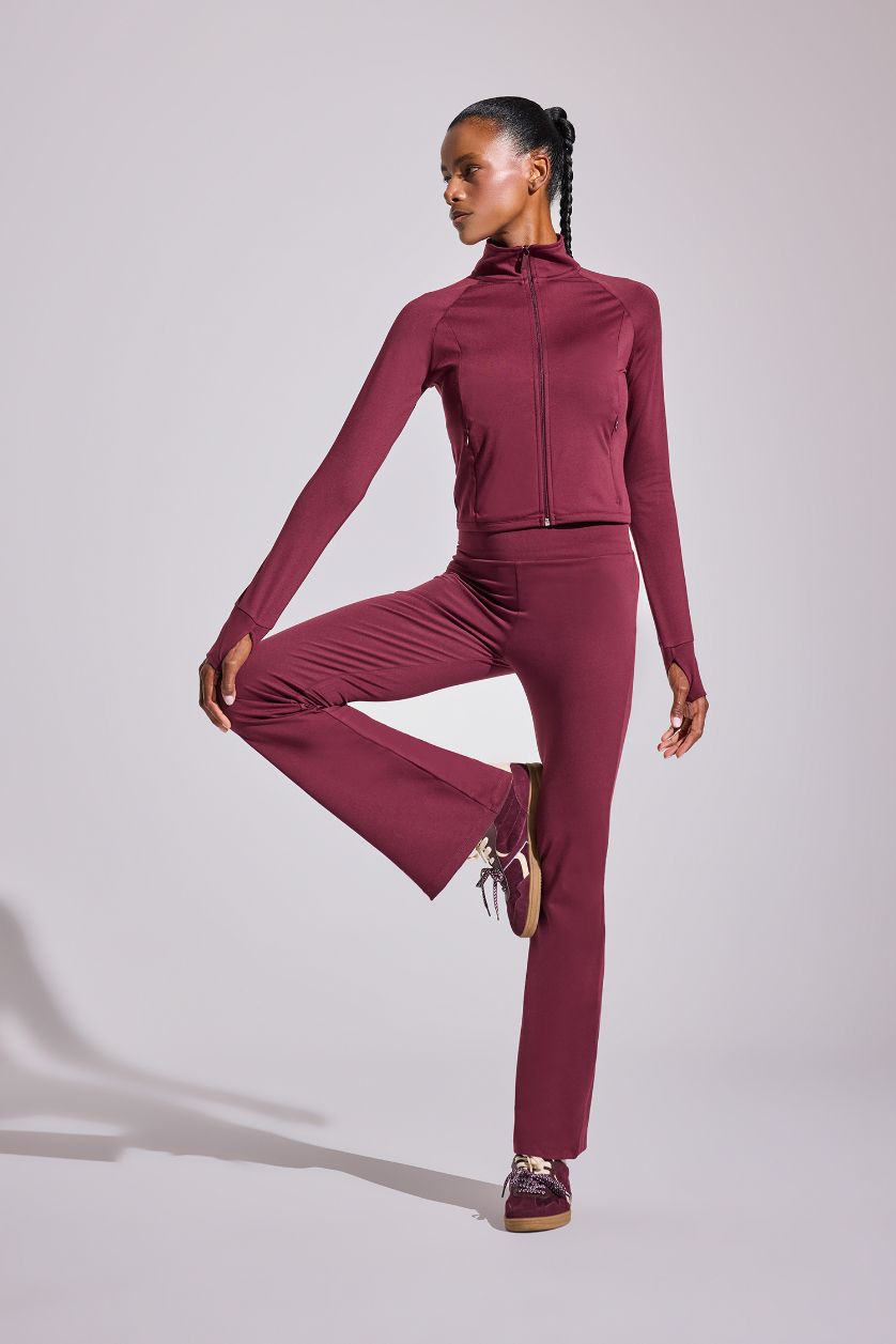 WOMAN Bordeaux DeFactoFit Flare Fit Regular Length Sports Trousers