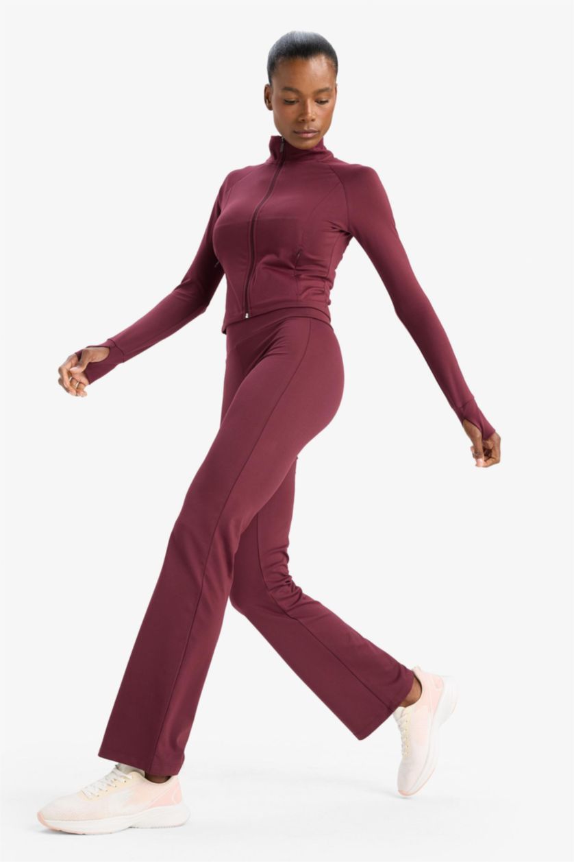 WOMAN Bordeaux DeFactoFit Flare Fit Regular Length Sports Trousers