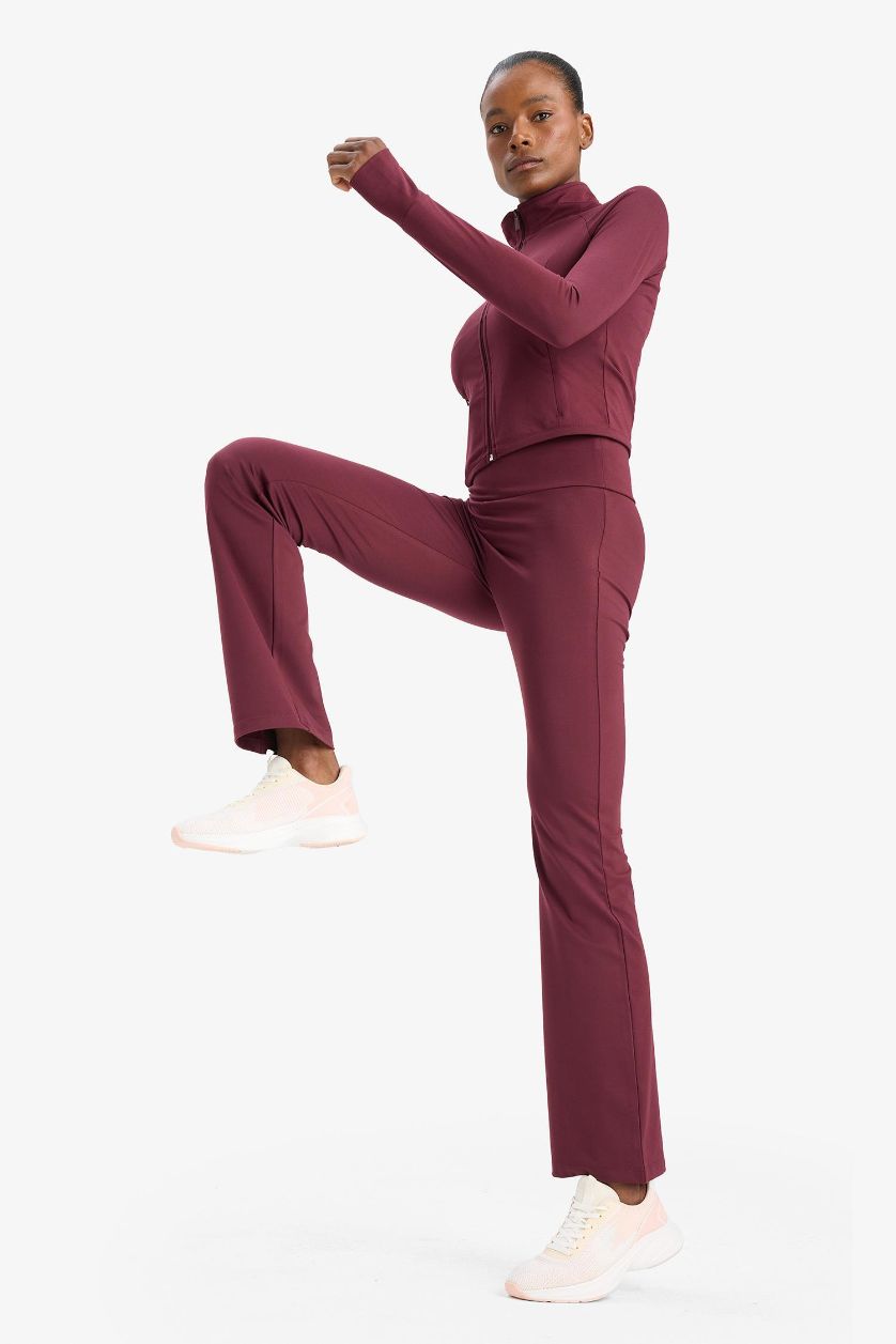 WOMAN Bordeaux DeFactoFit Flare Fit Regular Length Sports Trousers