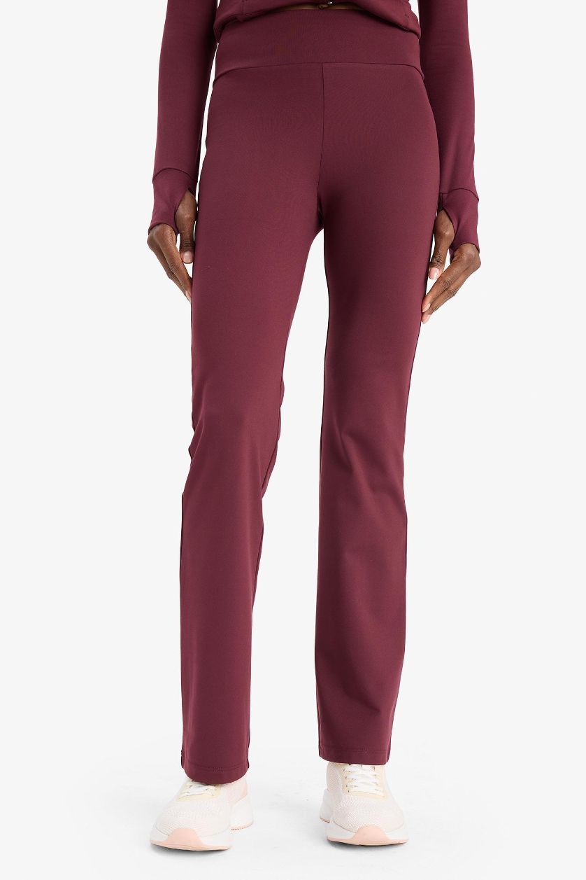 WOMAN Bordeaux DeFactoFit Flare Fit Regular Length Sports Trousers