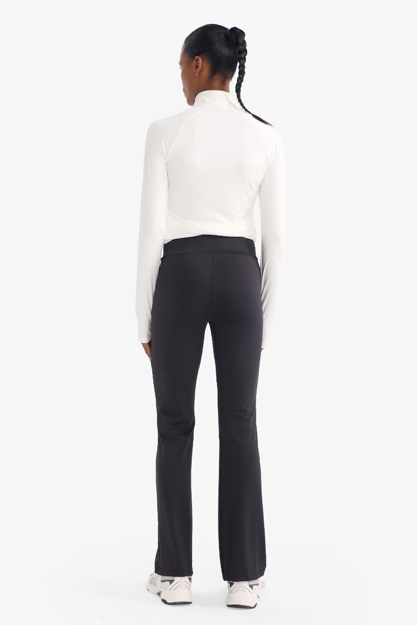 WOMAN Black Flare Fit Shaping High Waist Soft Touch Sports Sweatpants