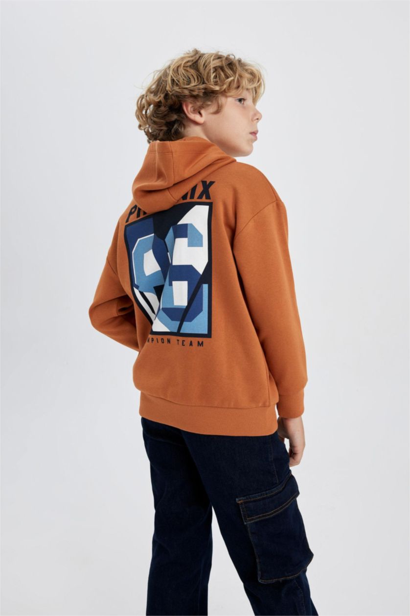 BOYS & TEENS Camel قماش سميك اوفر سايز