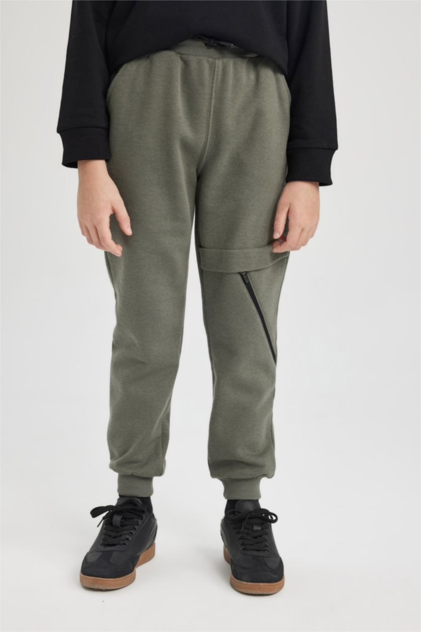 BOYS & TEENS Grey Boy Regular Fit Thick Sweatpants