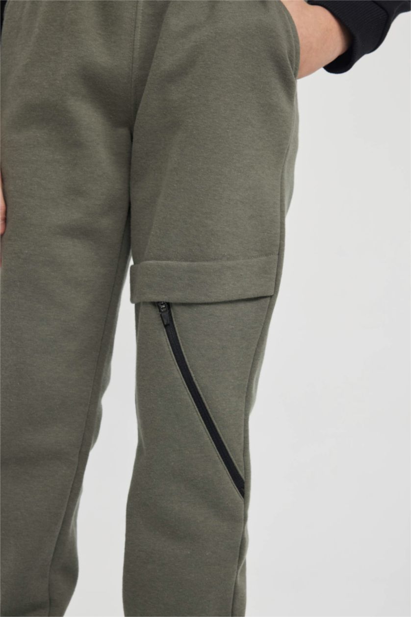 BOYS & TEENS Grey Boy Regular Fit Thick Sweatpants