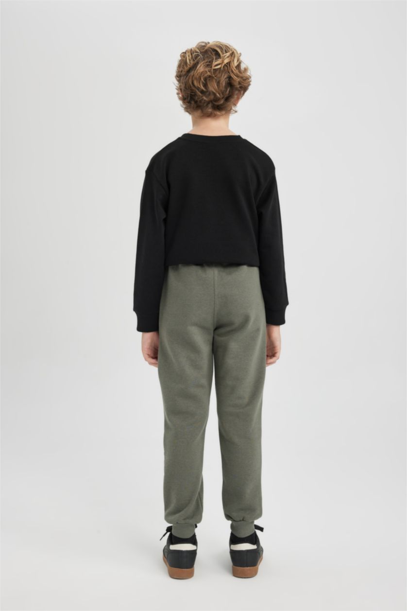 BOYS & TEENS Grey Boy Regular Fit Thick Sweatpants