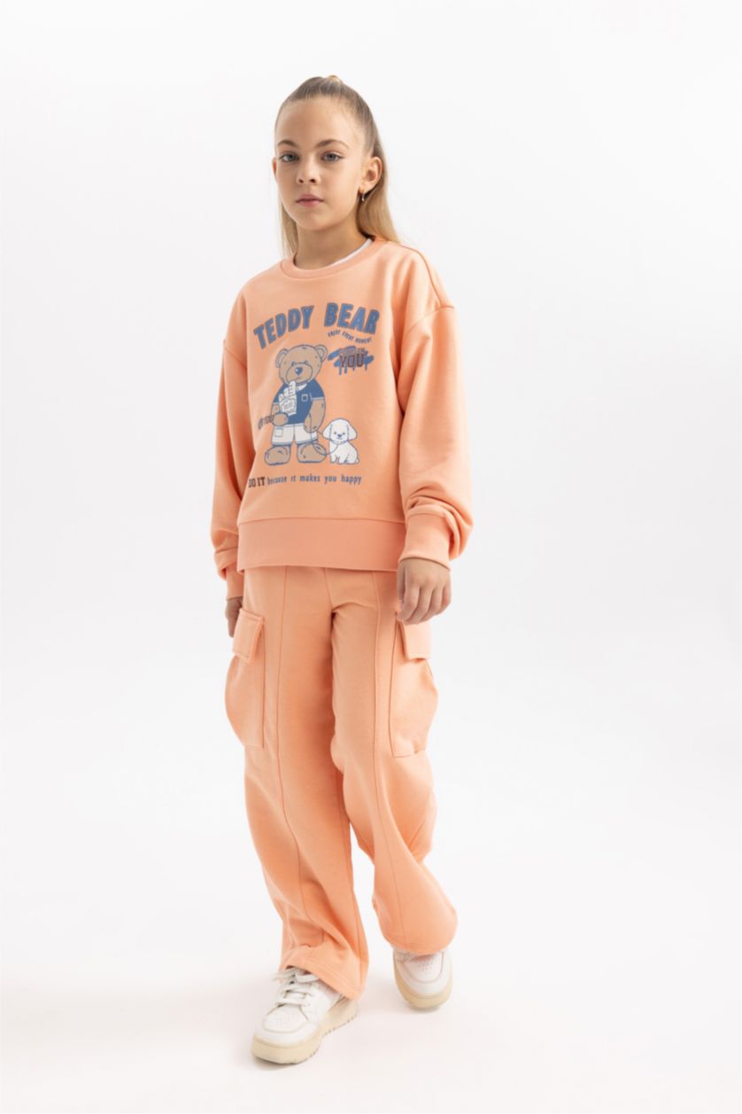 GIRLS & TEENS Salmon Girl Printed Crew Neck Thick Sweatshirt