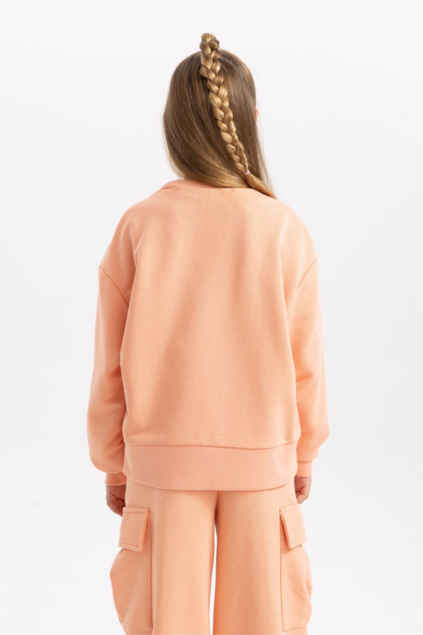 GIRLS & TEENS Salmon Girl Printed Crew Neck Thick Sweatshirt