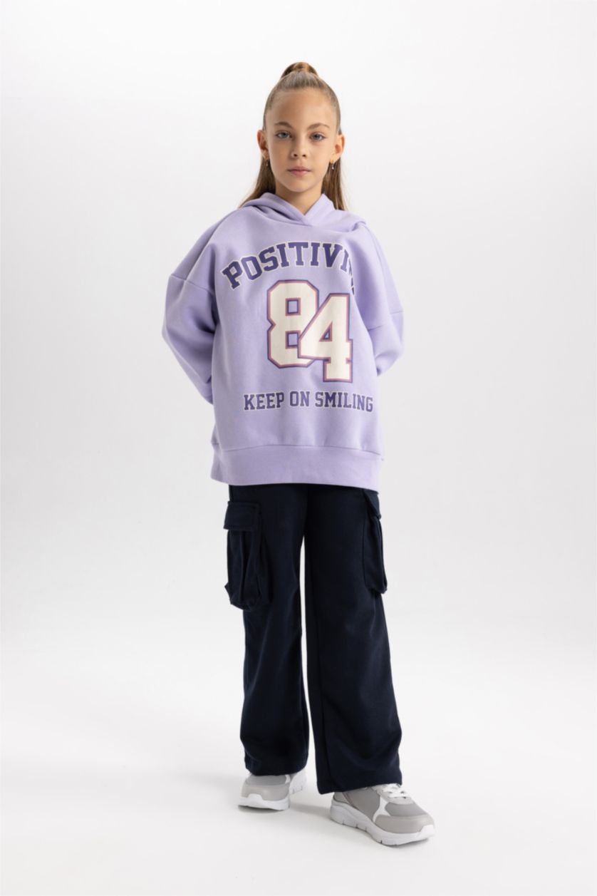 GIRLS & TEENS Lilac Oversize Fit Hooded Sweatshirt
