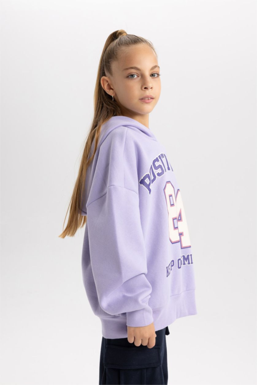 GIRLS & TEENS Lilac Oversize Fit Hooded Sweatshirt