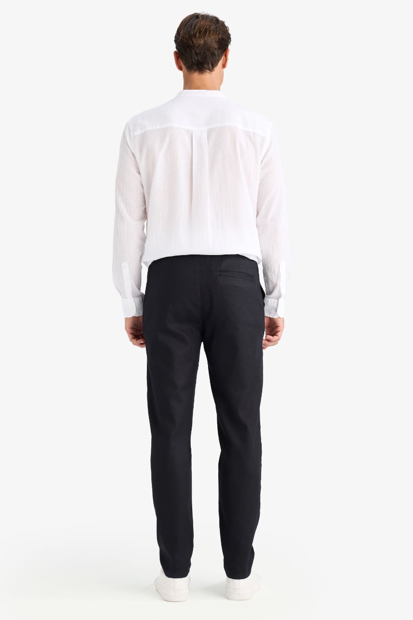 Ерлер қара джоггер пішімі слим хем Шалбар