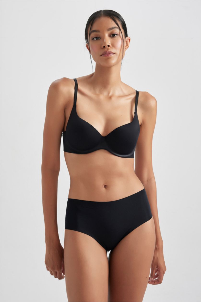 FEMME Noir Soutien-Gorge Coton Rembourré De Fall In Love