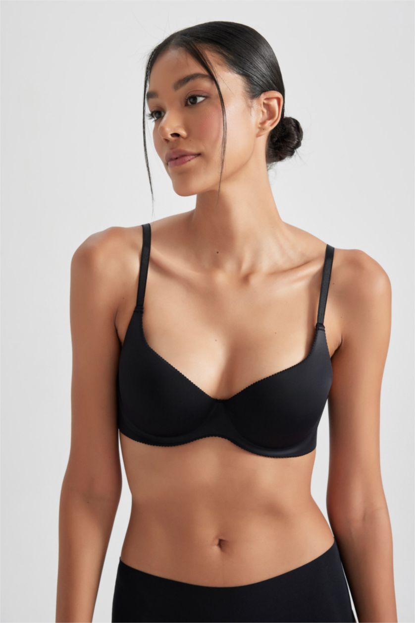 FEMME Noir Soutien-Gorge Coton Rembourré De Fall In Love