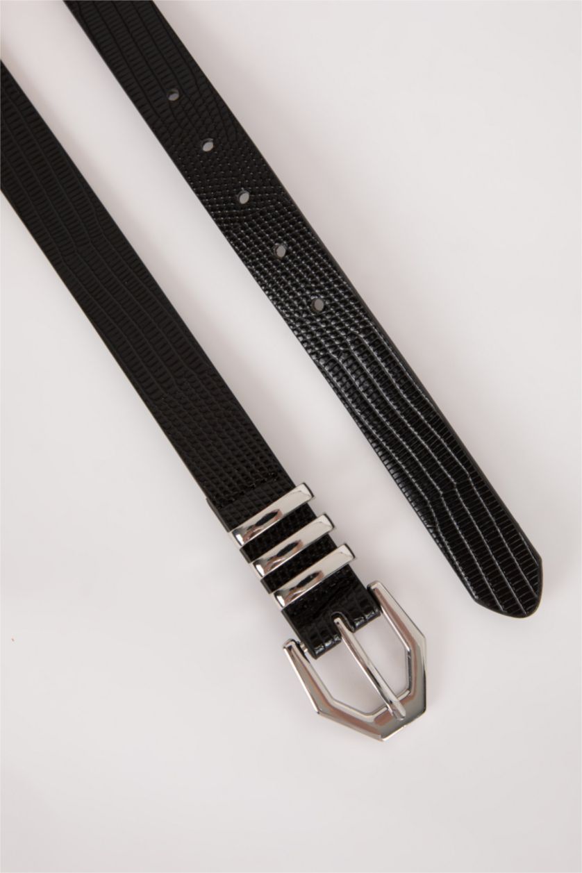 FEMME Noir Ceinture PU