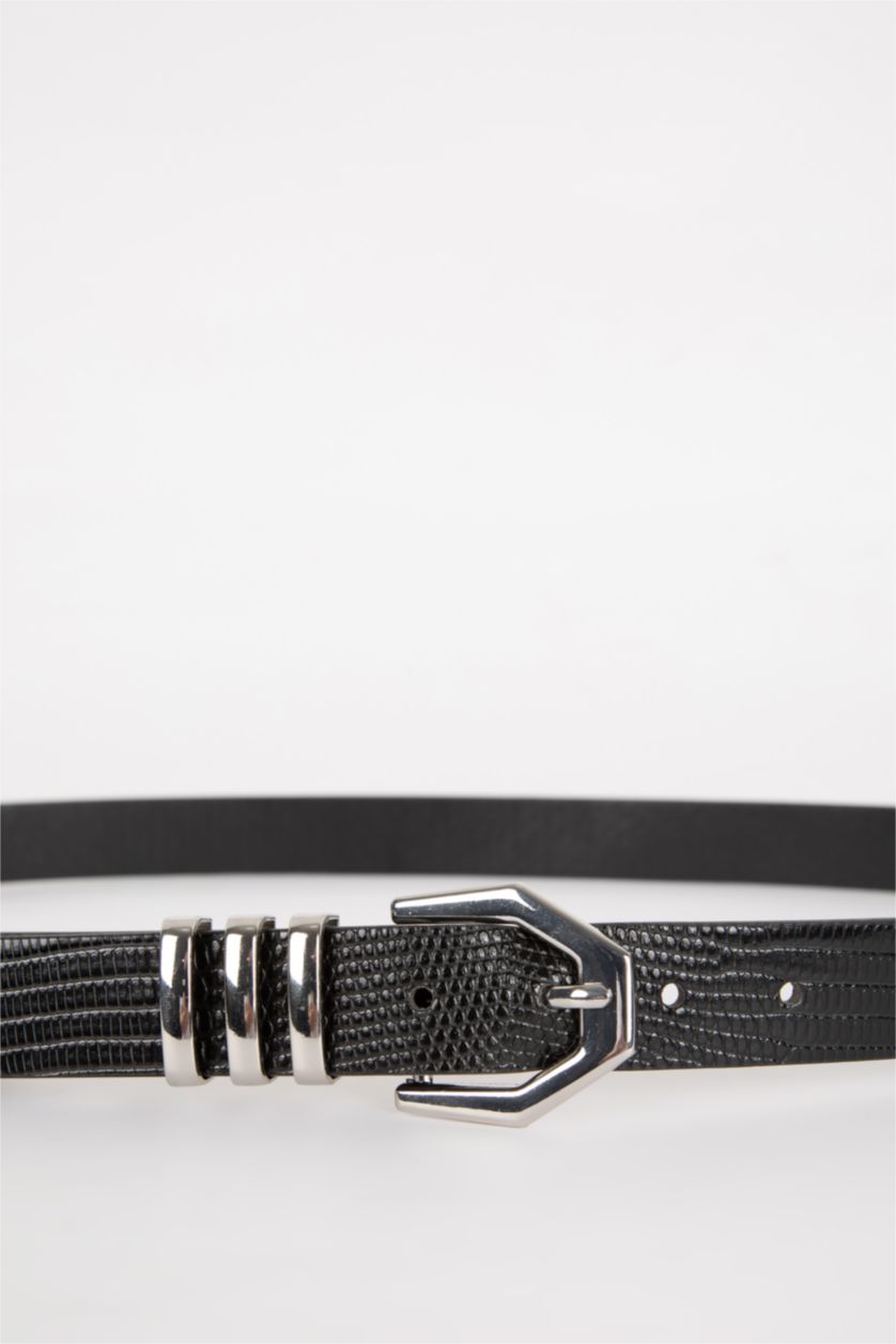 FEMME Noir Ceinture PU