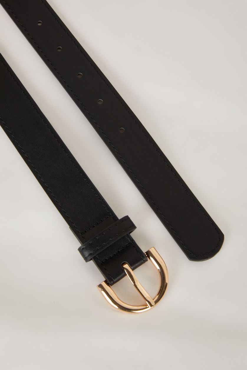 FEMME Noir Ceinture en similicuir pour femme