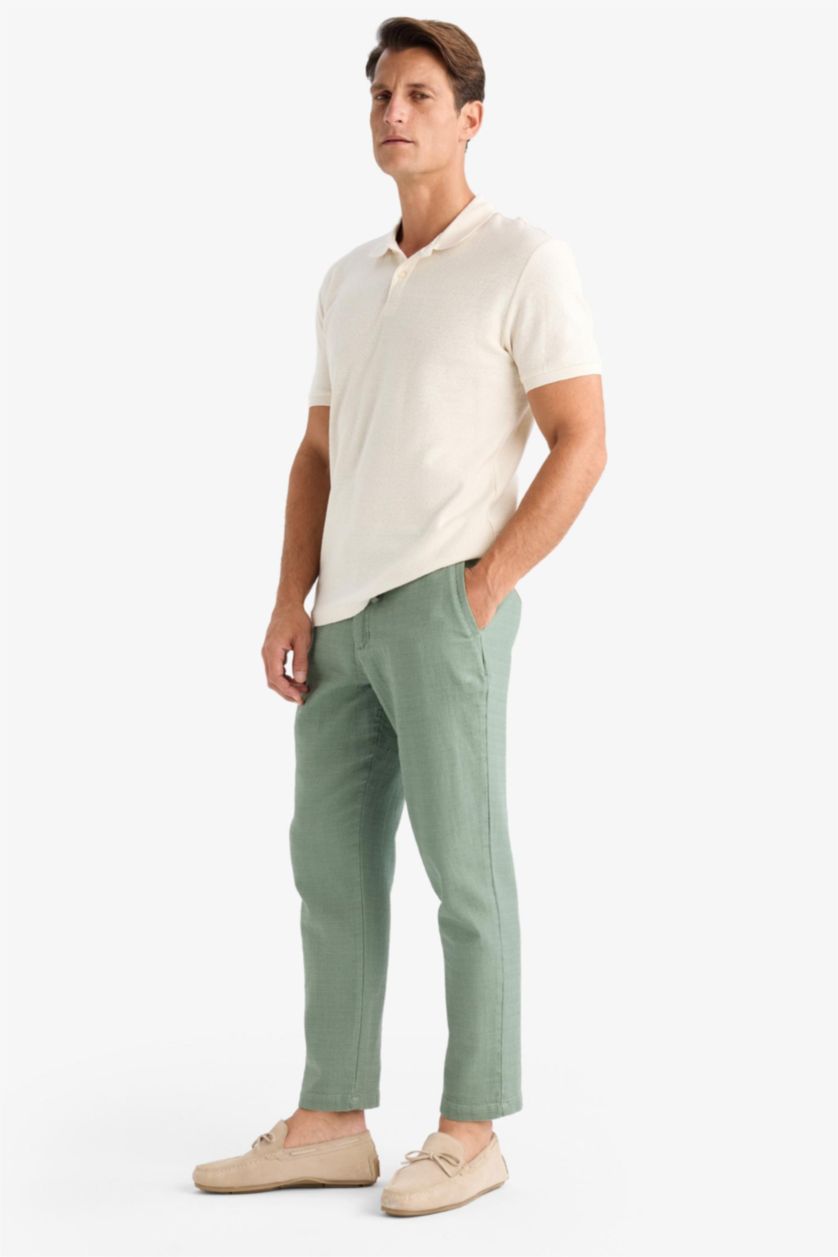 MAN Light Green Regular Fit Trousers