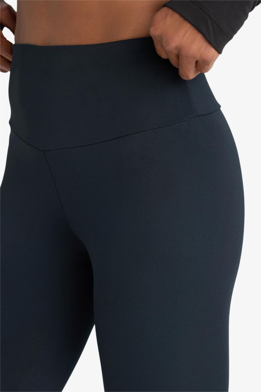 WOMAN Black DeFactoFit High Waist Printed Stretchy Sports Leggings
