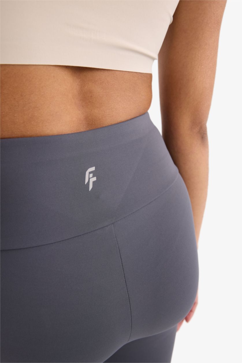 Woman Anthracite DeFactoFit High Waist Flexible Basic Sports Leggings