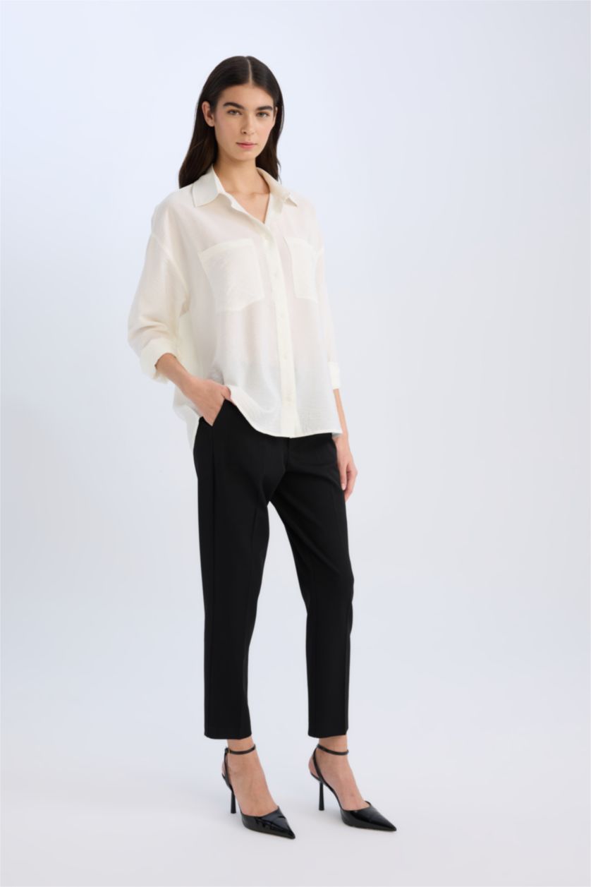 FEMME Écru Chemise oversize à manches longues