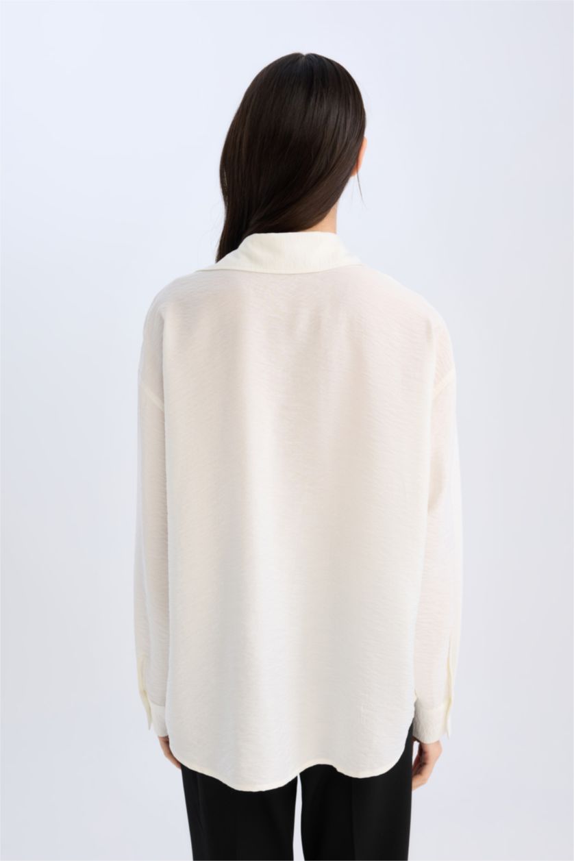 FEMME Écru Chemise oversize à manches longues