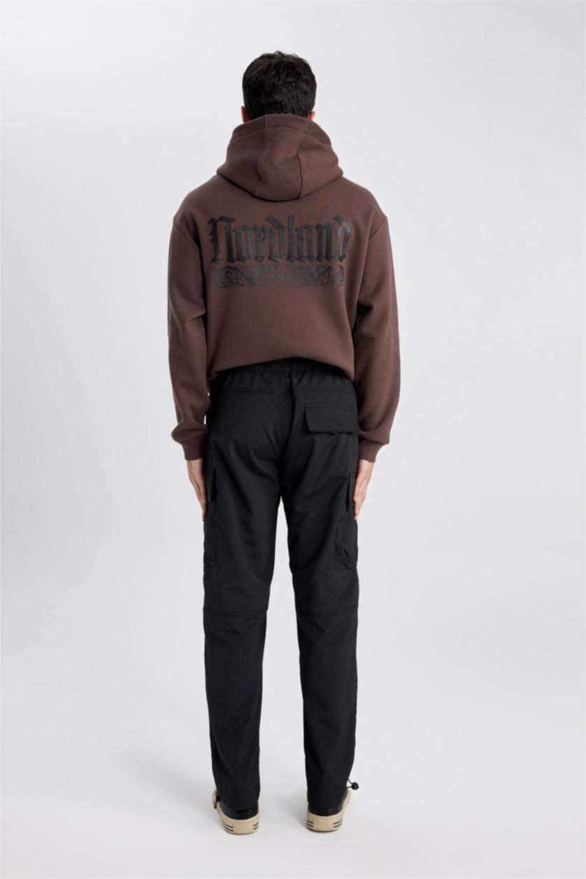 رجالي أسود بنطلون قصة مريحة