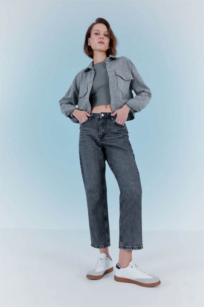 WOMAN Anthracite Ankle Length Jean Pant