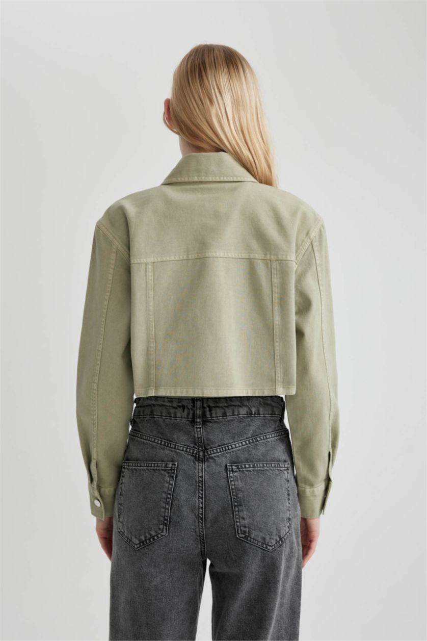 Әйелдерге Жеңіл хаки Coool үлкен пішім Ұзын жеңді көйлек