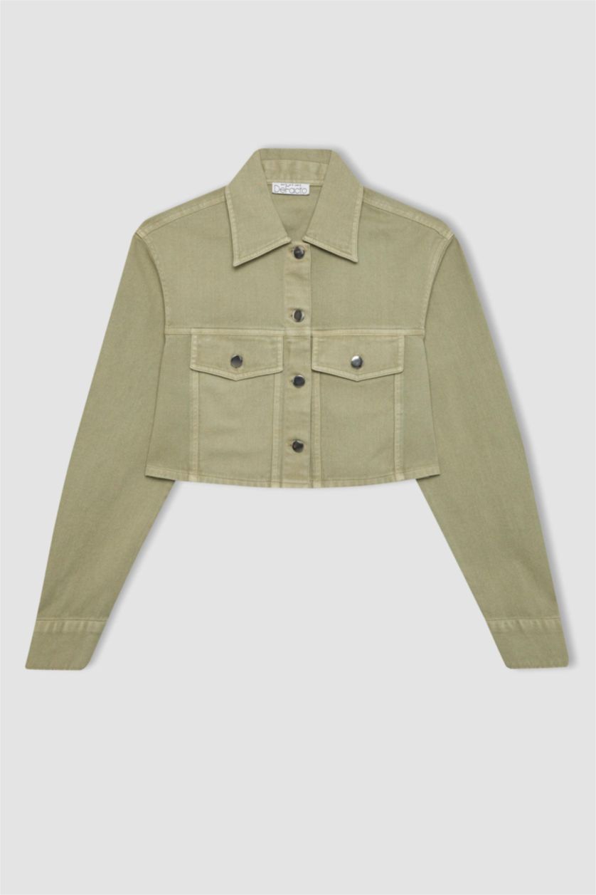 Әйелдерге Жеңіл хаки Coool үлкен пішім Ұзын жеңді көйлек