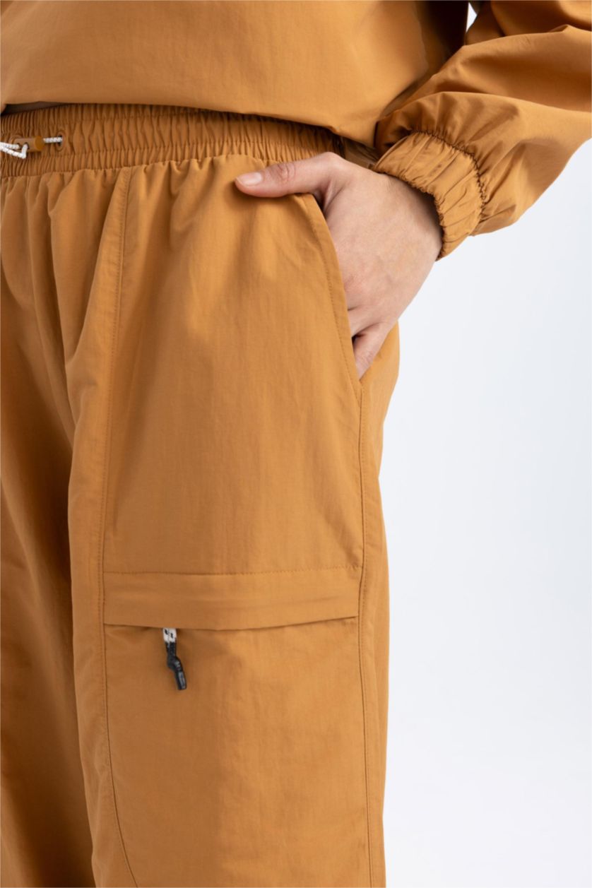 Woman Camel DeFactoFit Loose Fit Double Pocket Jogger Leg Standard Size Sweatpants