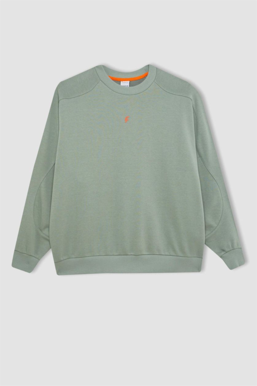 FEMME Vert Sweatshirt de Sport Oversize à Col Rond de DefactoFit