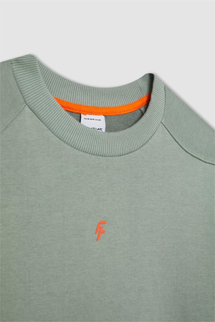 FEMME Vert Sweatshirt de Sport Oversize à Col Rond de DefactoFit