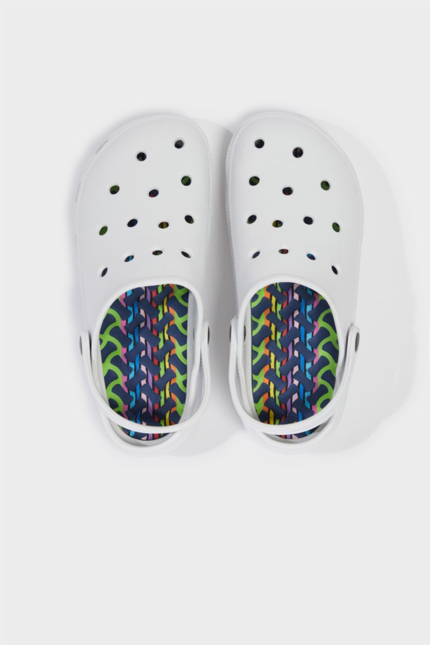 Kadın Kırık Beyaz Kadın Düz Taban Eva Terlik