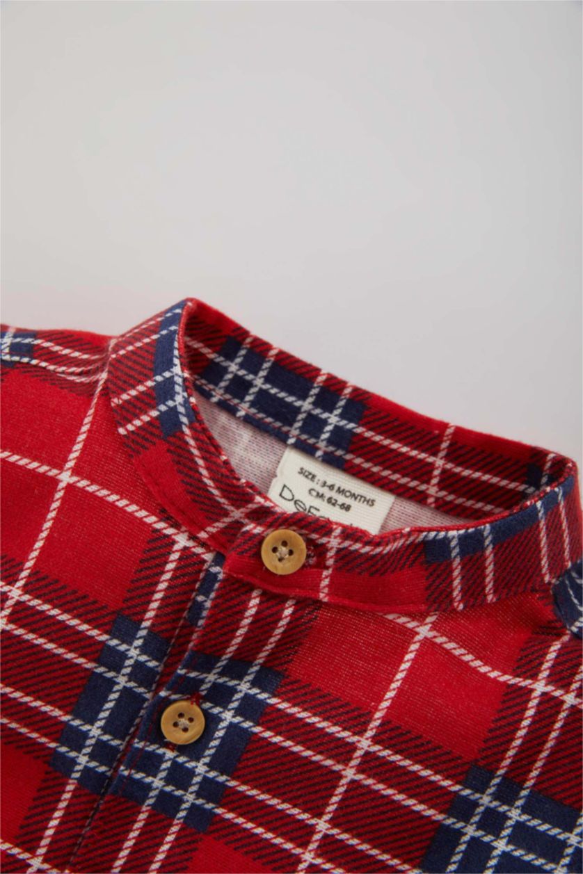 BABY GIRL NAVY Baby Boy Checkered Sweatshirt Trousers 2 Piece Set