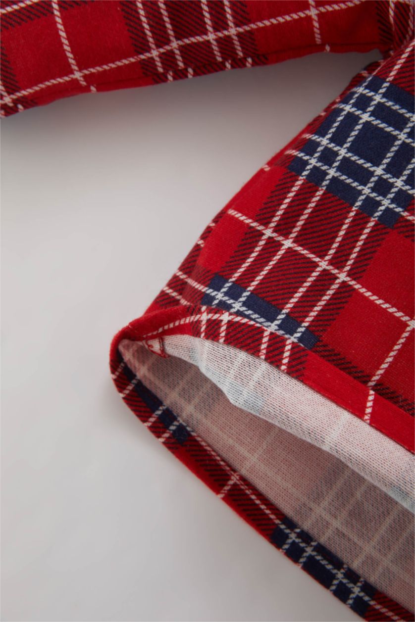 BABY GIRL NAVY Baby Boy Checkered Sweatshirt Trousers 2 Piece Set