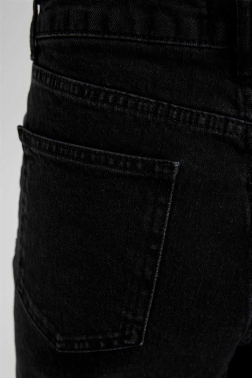 Woman Black Mary Vintage Straght Fit High Waist Jeans