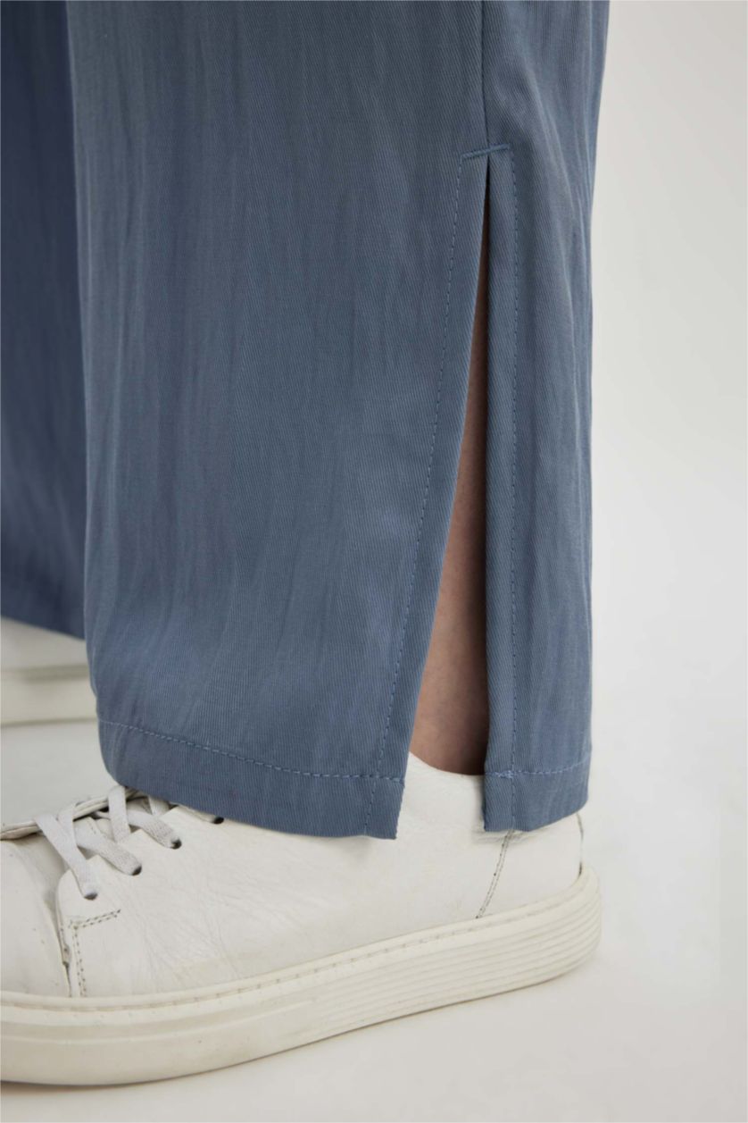 Әйелдерге Сұр тік пішім тенсел кең етек Шалбар