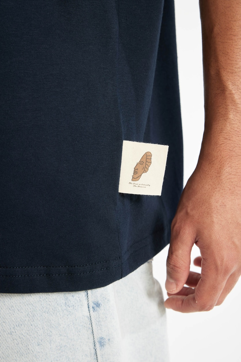 Men NAVY Loose Fit Short Sleeve T-Shirt