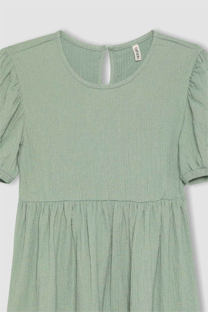 Девочки и подростки Светло-зеленый Платье стандартного кроя