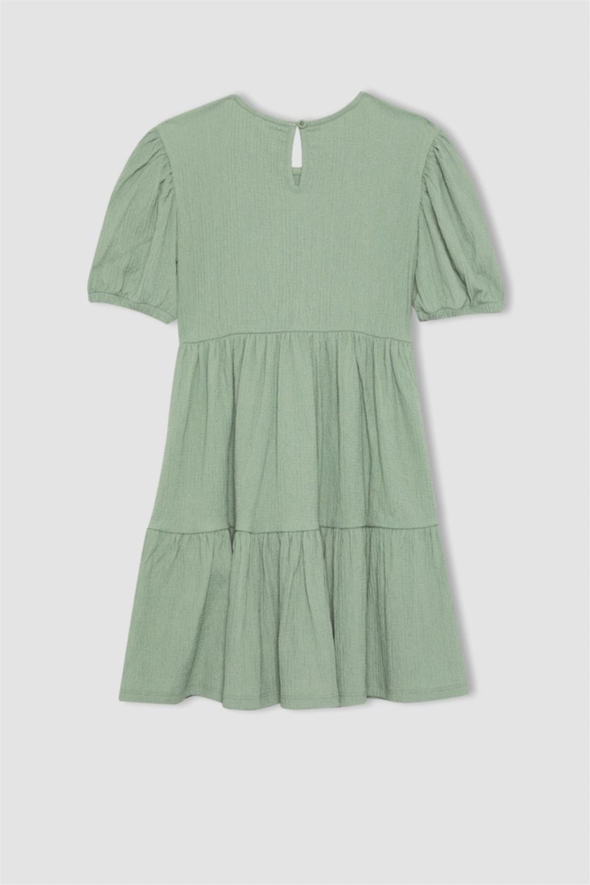 Девочки и подростки Светло-зеленый Платье стандартного кроя