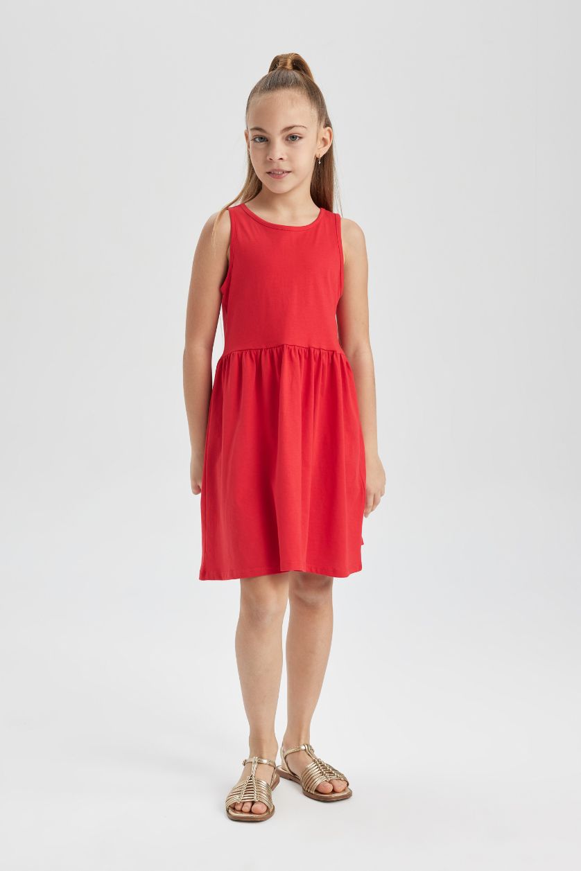 GIRLS & TEENS Red Girl Sleeveless Dress