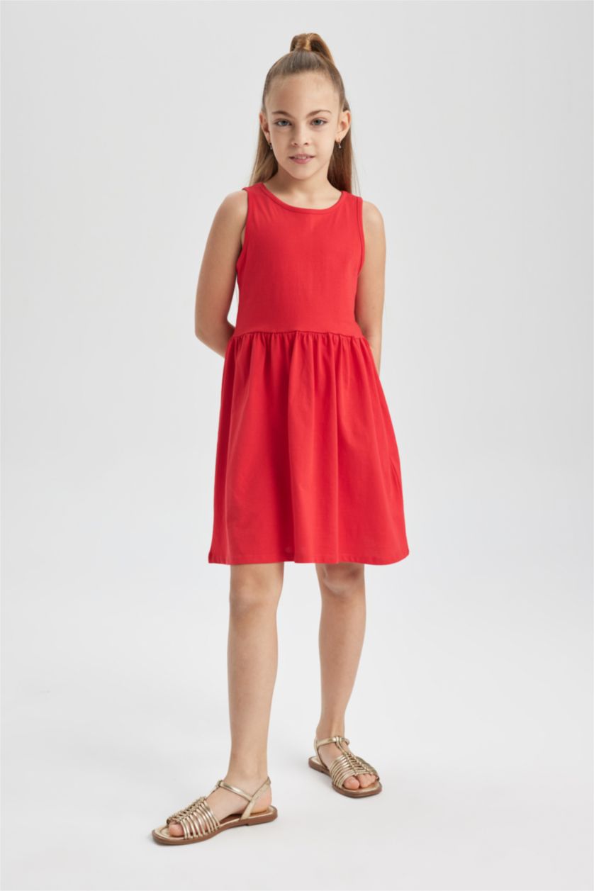 GIRLS & TEENS Red Girl Sleeveless Dress