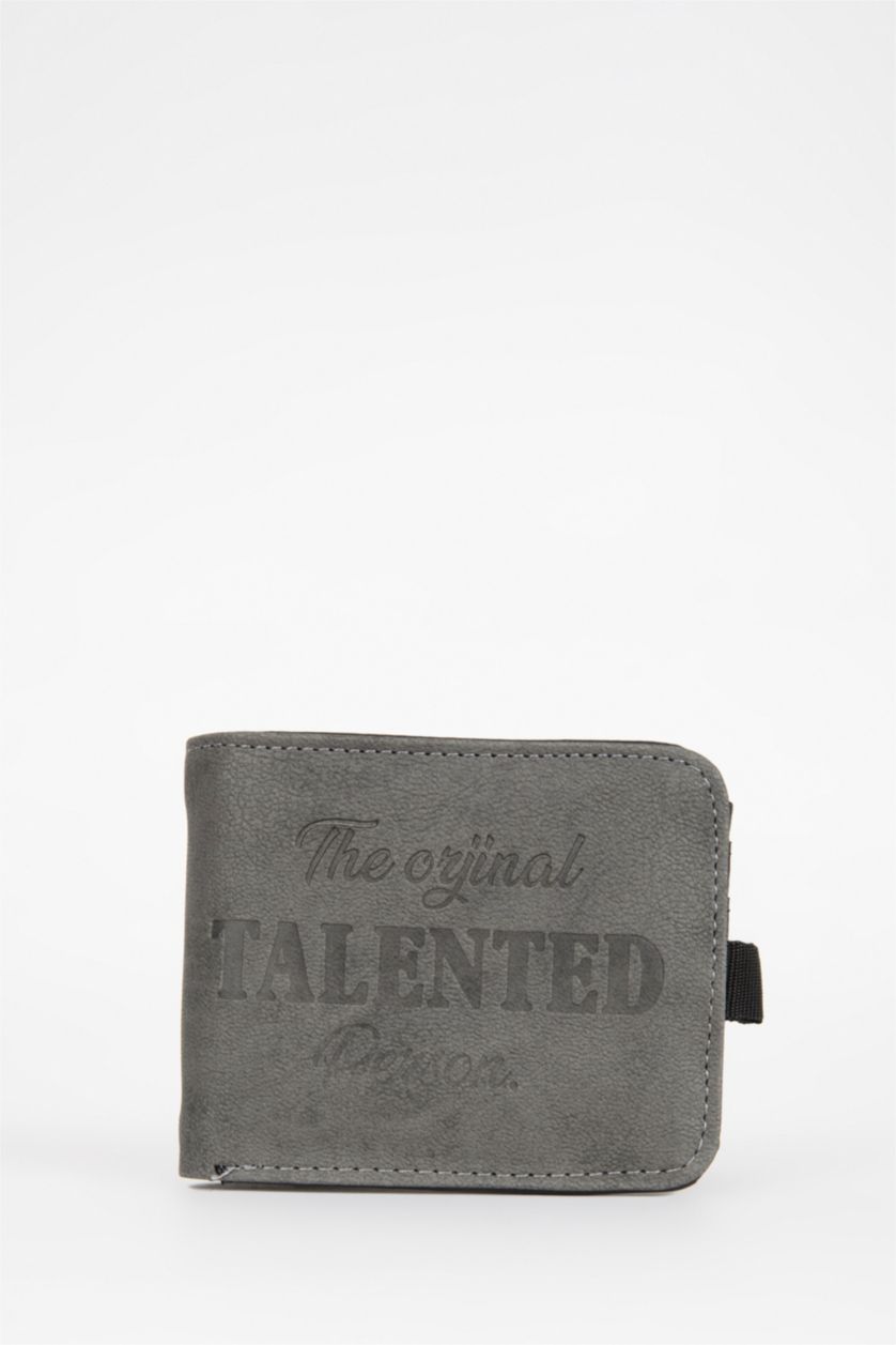 Erkek Gri Erkek Suni Deri Cüzdan