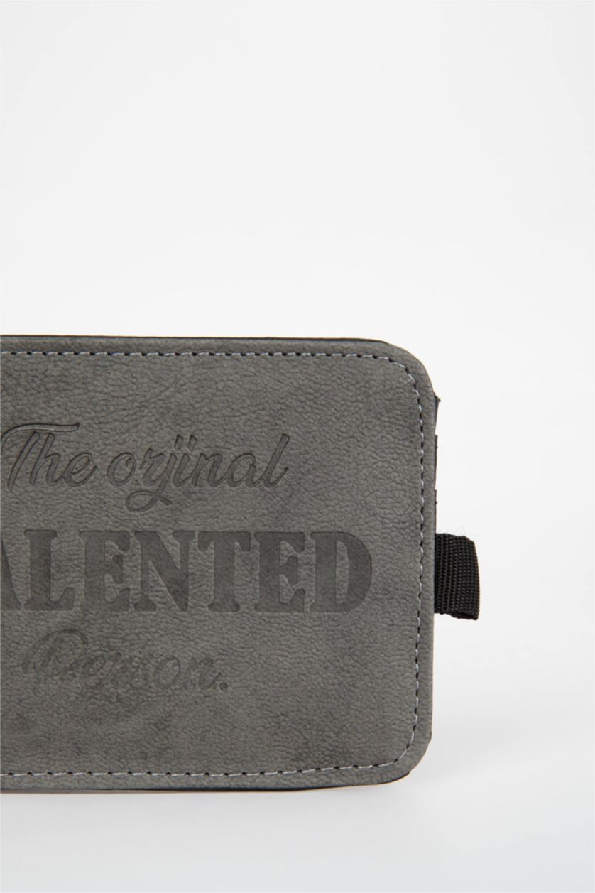 Erkek Gri Erkek Suni Deri Cüzdan