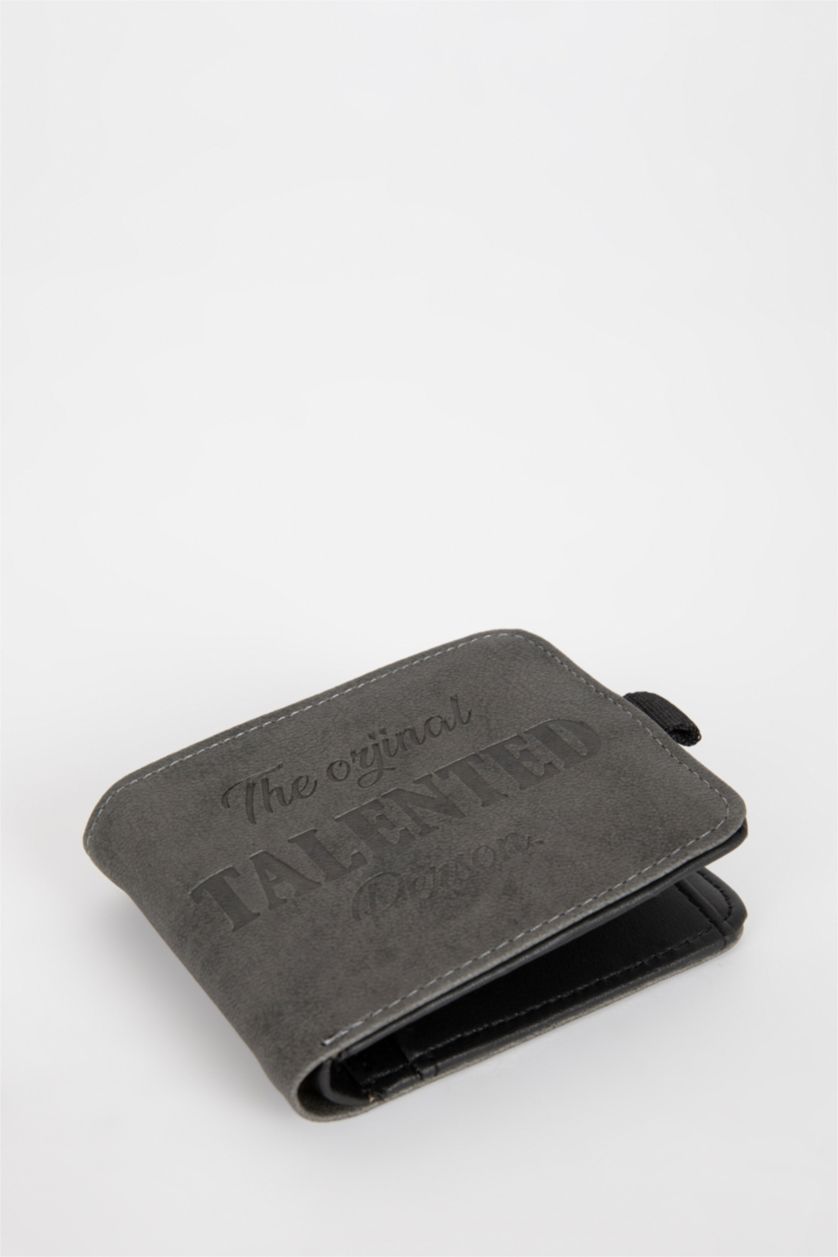 Erkek Gri Erkek Suni Deri Cüzdan