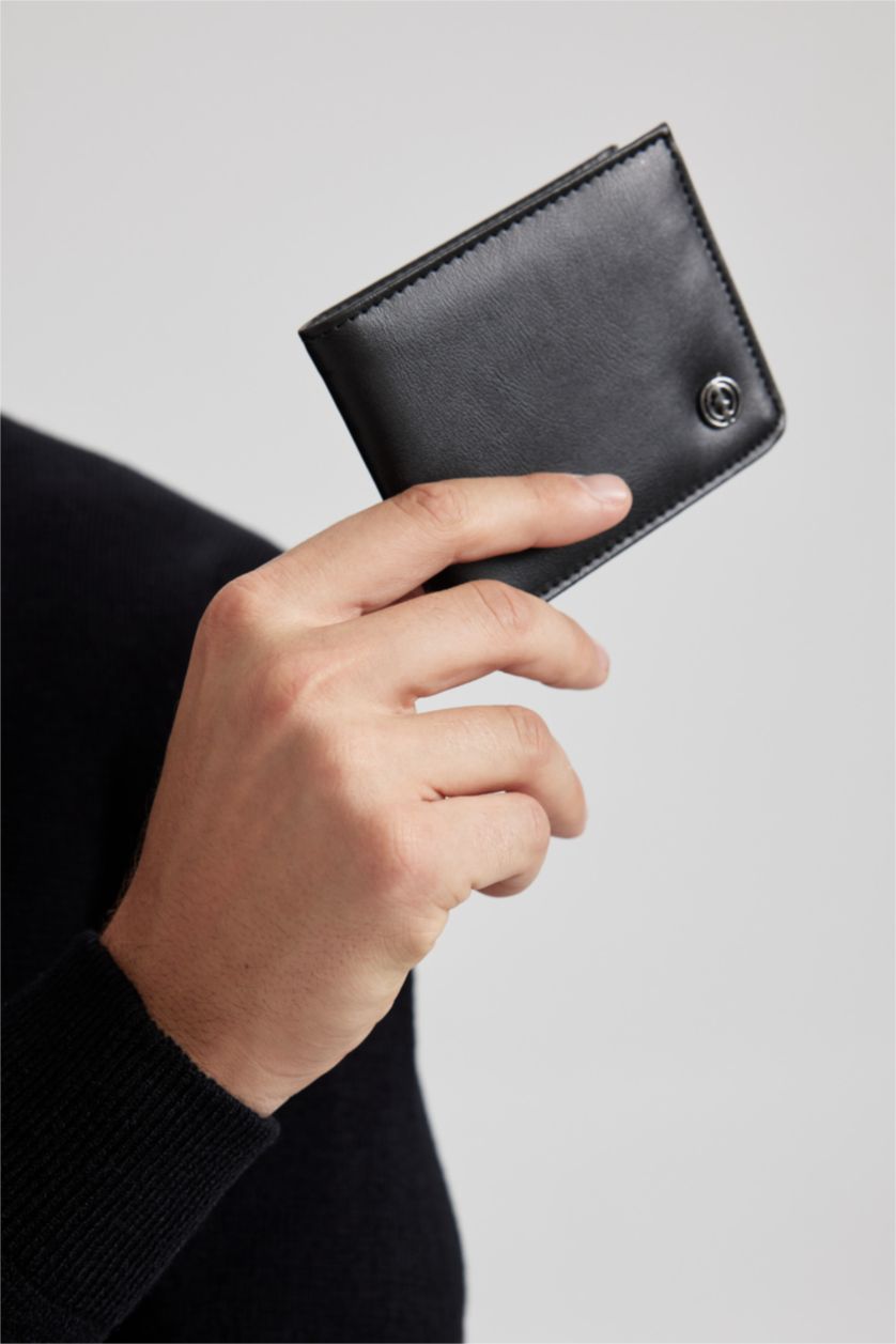 Erkek Siyah Erkek Suni Deri Cüzdan