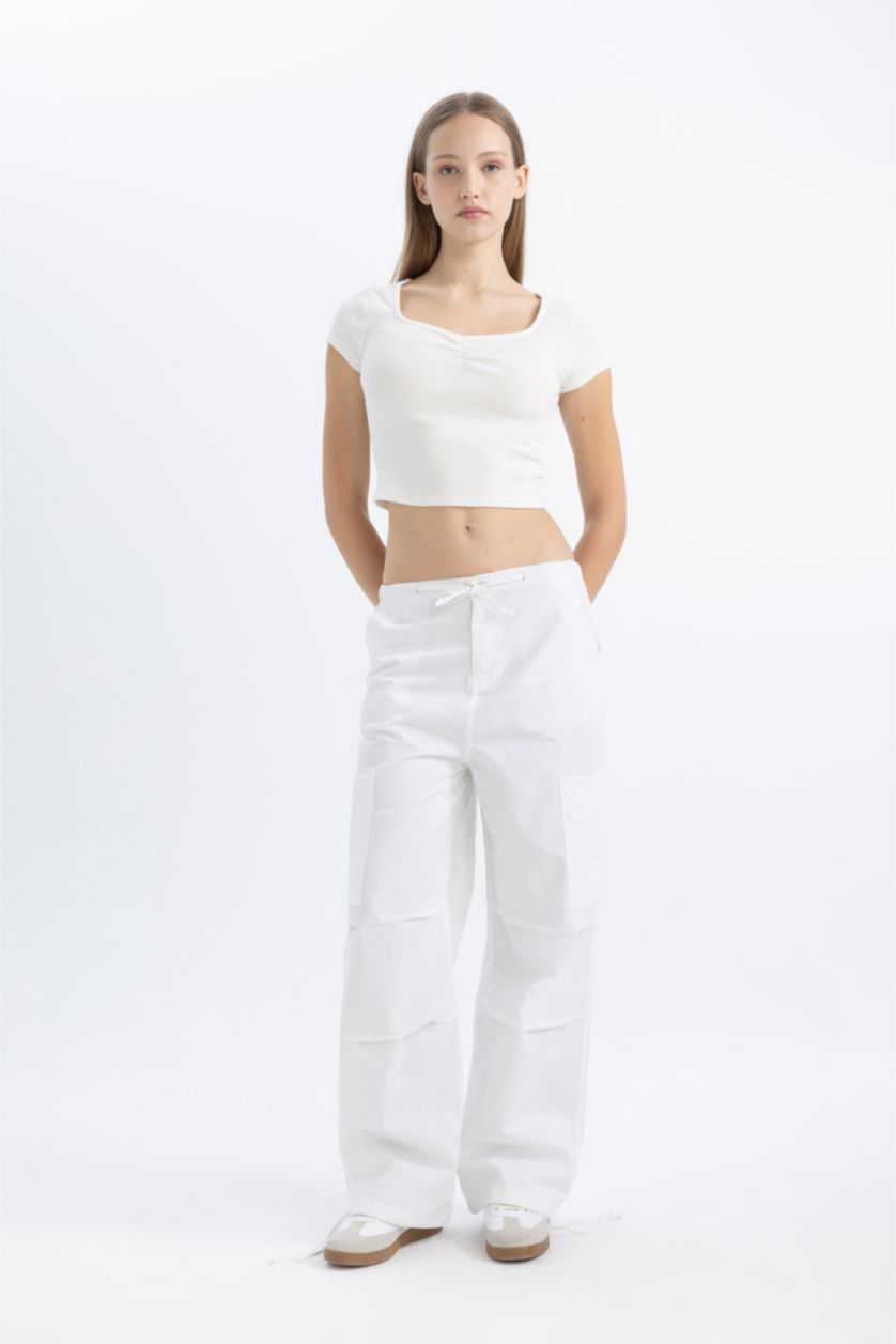 WOMAN White Parachute Gabardine Trousers